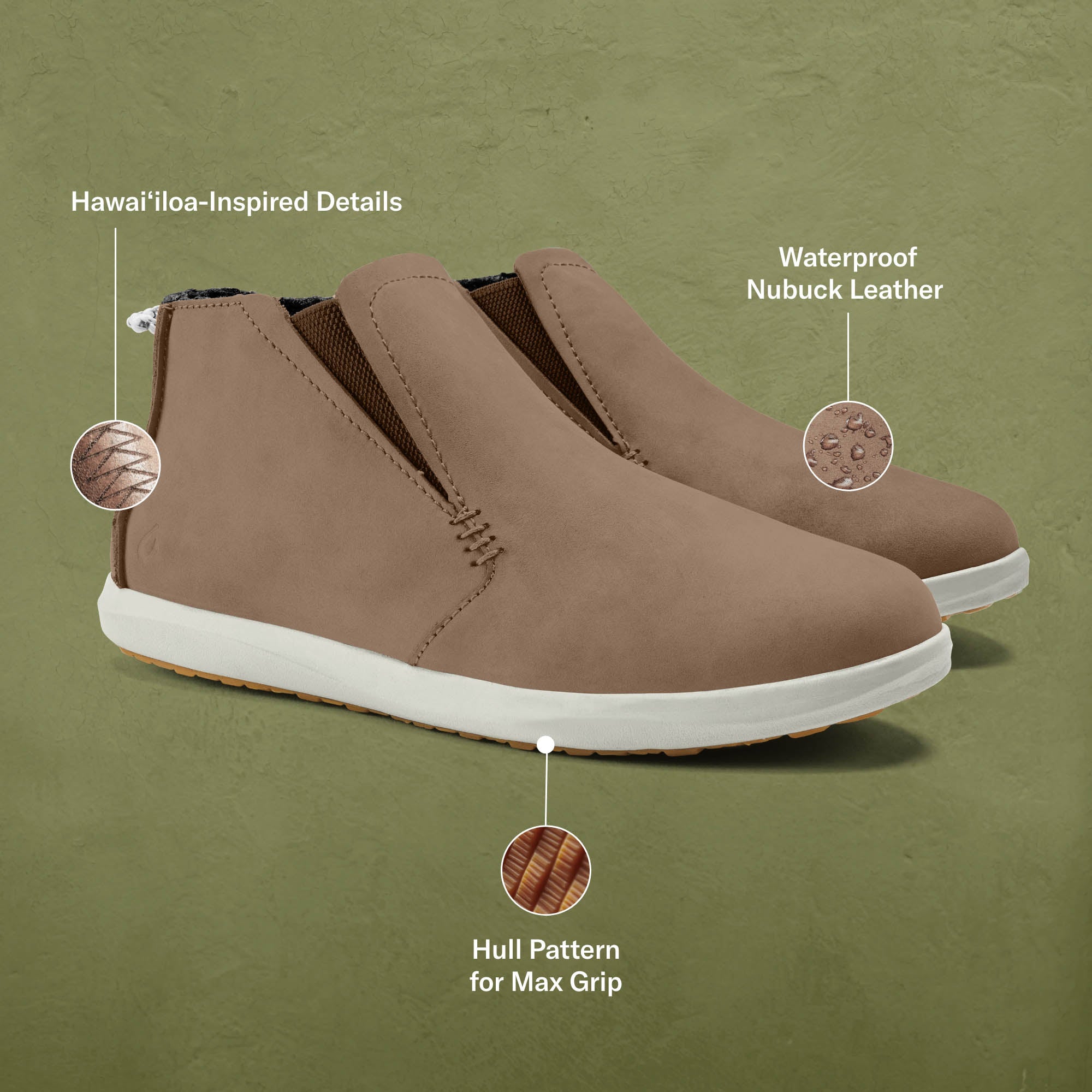 Hawai‘iloa Manu Hope - Taupe Grey / Off White - Image 3