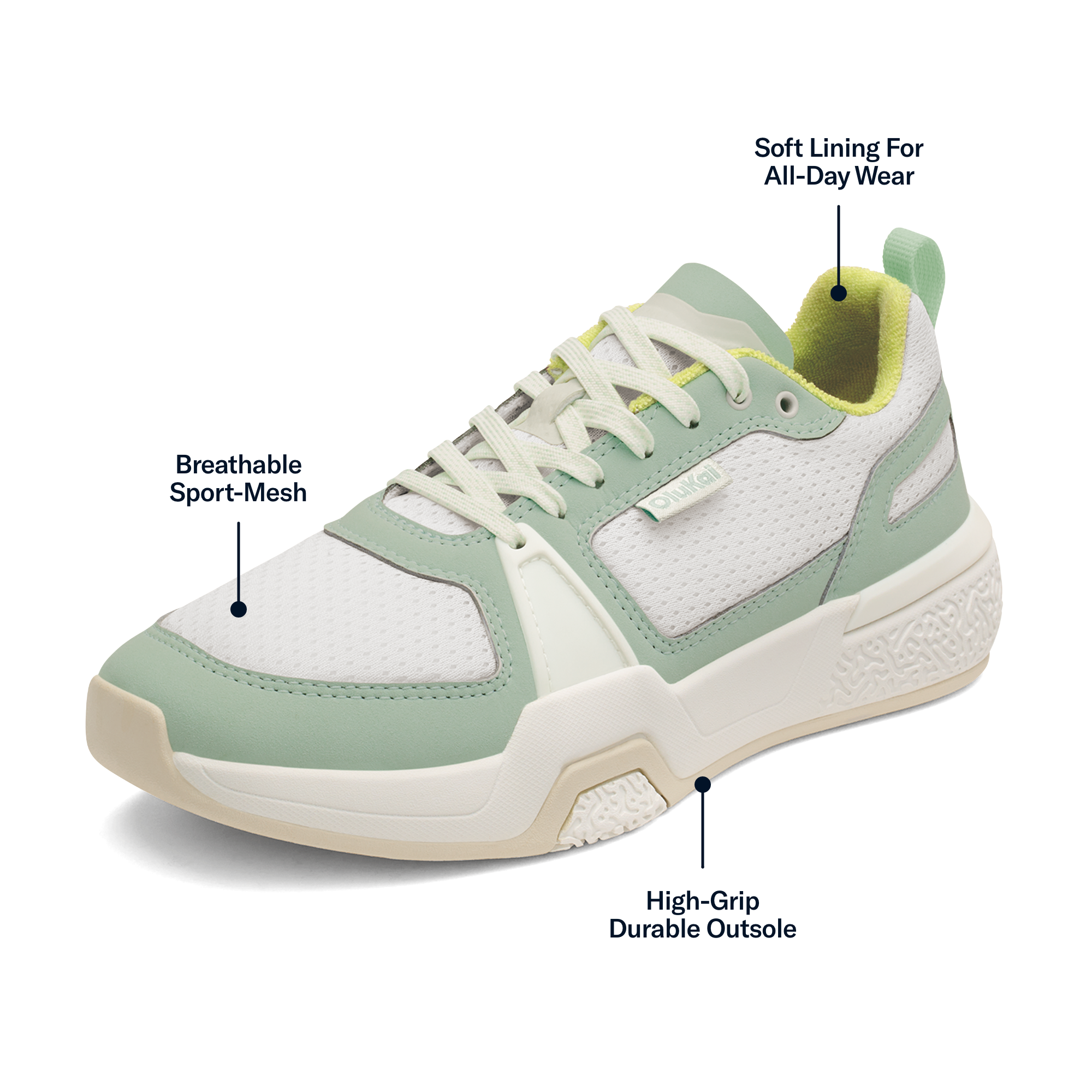 ‘Anau - Bright White / Pale Mint - Image 3