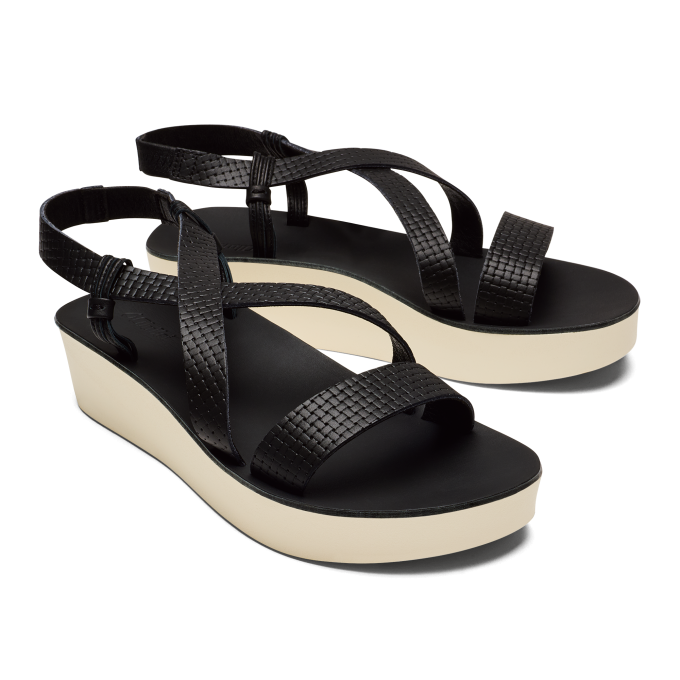 ‘Ōnohi Strappy - Black / White Sand - Image 4