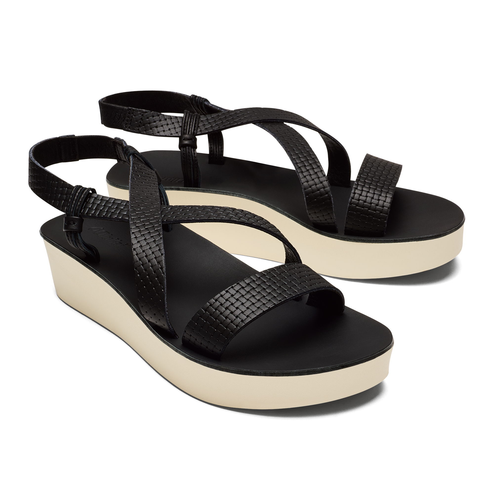 ‘Ōnohi Strappy - Black / White Sand - Image 4